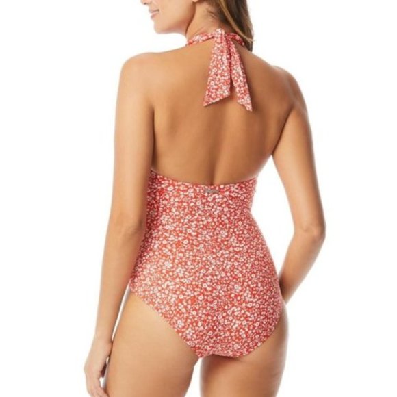MICHAEL Michael Kors Red Floral One Piece Swimsuit - Picture 2 of 7